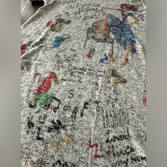 Inoah | Wearable Art | Asymmetrical Tunic | Drawing | Music | Fashion | Small - Picture 3 of 8